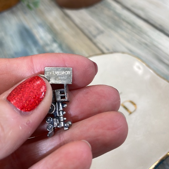 ⭐️Vintage Sterling by Bell steam engine locomotive train charm - Picture 5 of 8